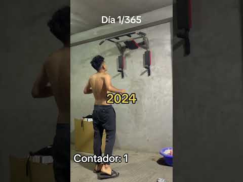 Día 1 del reto de Gero Arias. Ya llegó 2024!! #dominadas #barras #geroarias