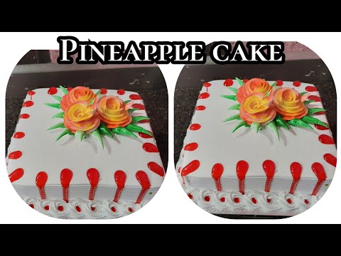 pineapple square 🔲 Cake |#ekula_anjaneyulu_cakes |