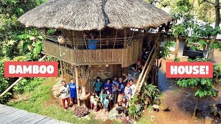 AMAZING HAND MADE BAMBOO HOUSE IN THE PHILIPPINES!  (6 Months of Filipino Ingenuity)