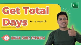 Total Number of Days in a Month | Excel Formula | Learn Excel