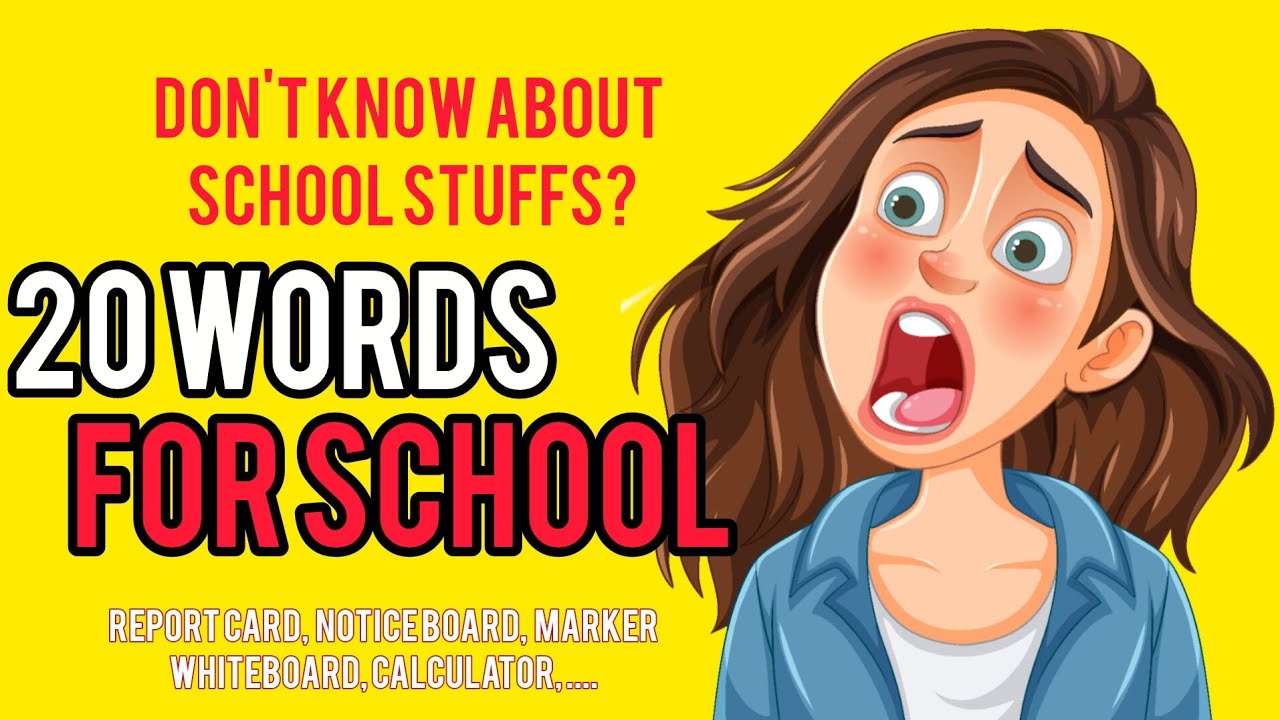Learn 20 School Vocabulary Words in English! 📚 (With Pictures & Examples)