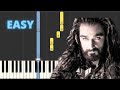 Misty Mountains Cold - The Lord Of The Rings - EASY Piano Tutorial