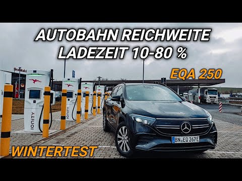 Mercedes EQA 250 Elektroauto Winterreichweite & Ladezeit 10-80 %  Verbrauch #elektroauto #mercedes