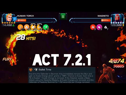 Act 7.2.1 Bullet Time Path and Magneto Boss Solo with Human Torch - Full Path Guide