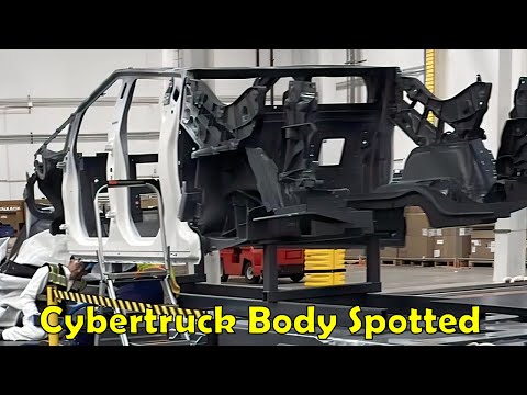 Tesla Cybertruck Body Spotted in Giga Texas