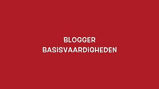 Blogger basisvaardigheden