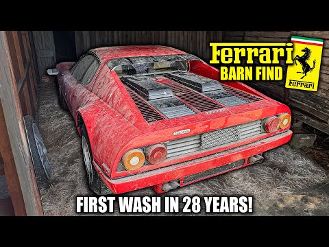 Abandoned Supercar: Ferrari 512bb | First Wash in 28 Years! | Car Detailing Restoration