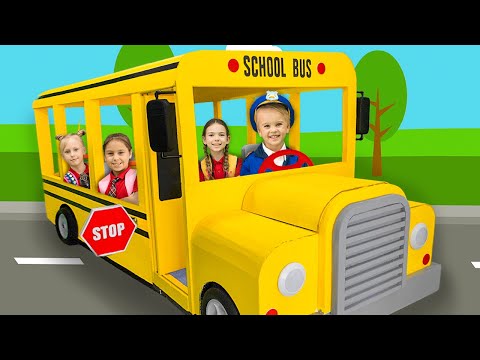 Chris rides on school bus and helps his friends get to school