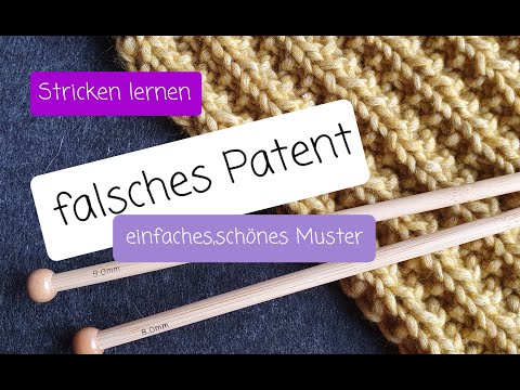 Falsches Patent , einfaches Strickmuster z.B.für Schals