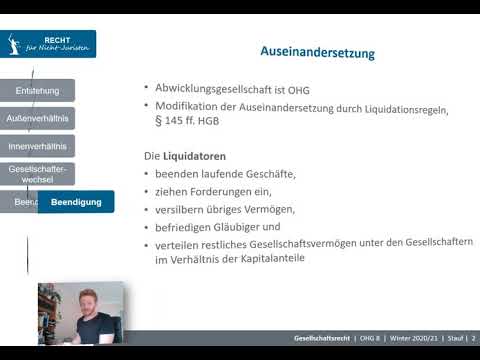 OHG 8 - Beendigung der OHG