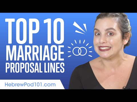 Top 10 Marriage Proposal Lines in Hebrew