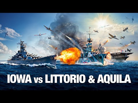 USS Iowa Battles Littorio and Aquila in 1943!