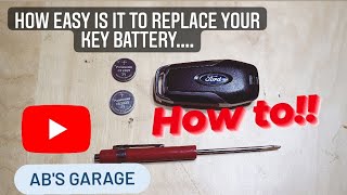 Key battery replacement ** HOW TO ** 2013-2016 Ford Fusion w/ keyless entry