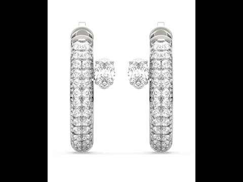 Oval diamond J Bali earrings