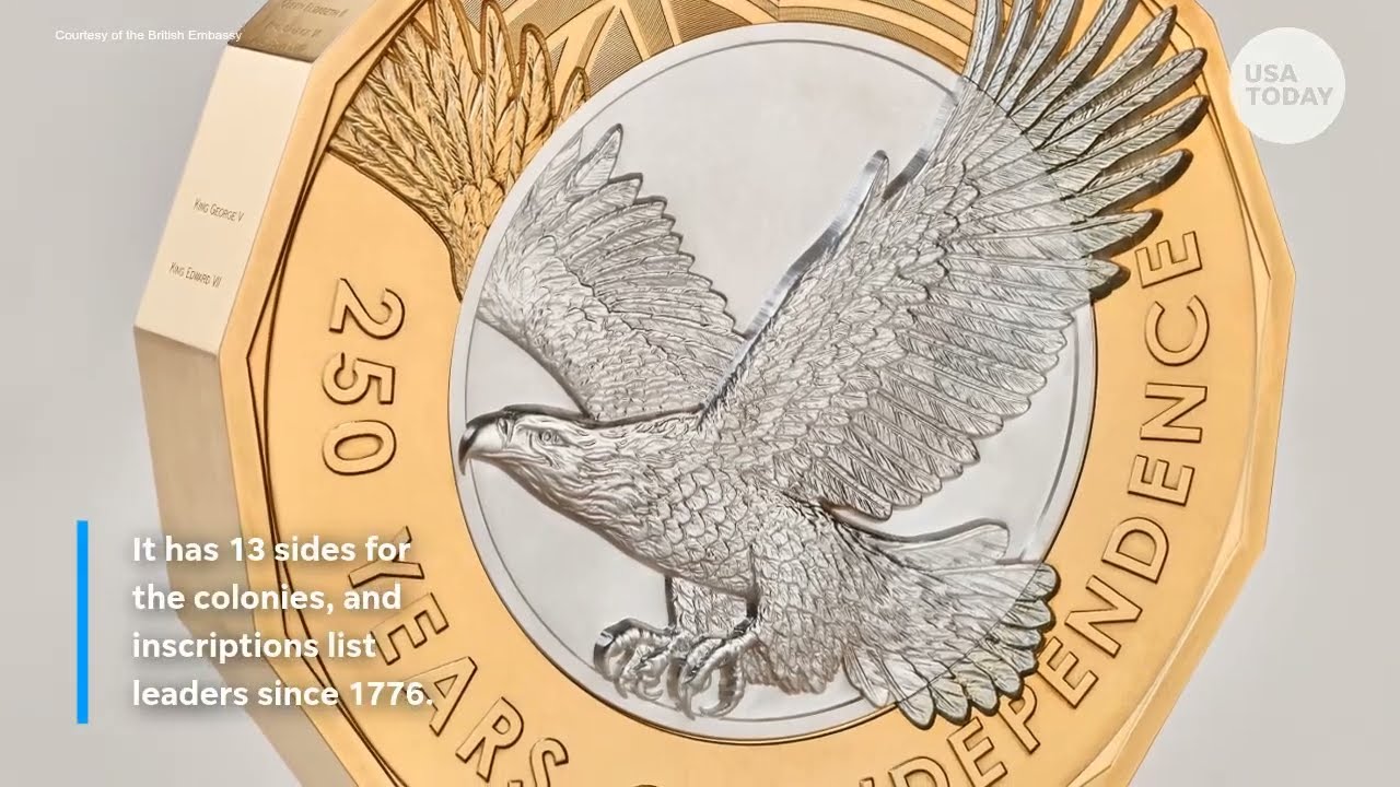 Britain presents custom coin for America’s 250th birthday