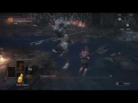 Champion Gundyr sl1 ng+7 no sprint/roll/etc +0 weapon no infusions/buffs/aux