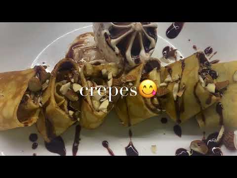 Kinder Crepes with almonds | Krepa te thjeshta me Kinder, bajame dhe akullore | Easy Crepes
