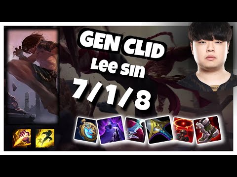 Lee Sin vs Hecarim GEN Clid JUNGLE (7/1/8) - v11.3