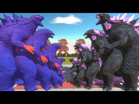 Growing 2099 SPIDER-GODZILLA VS Growing GODZILLA 2014 New Empire - Animal Revolt Battle Simulator