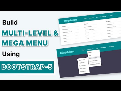 Responsive Mega Menu Using Bootstrap 5 Create Multi Level Dropdown Menu Using Html Css Bootstrap 5