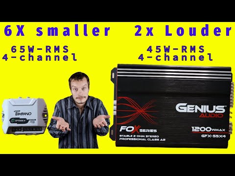 Timpano Compact 4 Channel Amplifier 500 Watt x 4 VS Genius Audio GFX-75X4  Best Car Audio Amp Review