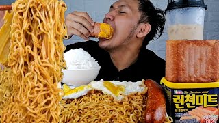 KOREAN SPAM & SAUSAGE x INDOMIE Mi Goreng Mukbang | Mukbang Philippines @JewelDizon