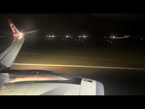 Thai AirAsia Airbus A321neo take off from Hat Yai International Airport (HDY)