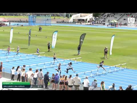 Girls Under 12 80m Hurdles H9 - 2020 State Combined Events Championships // LAVicTV