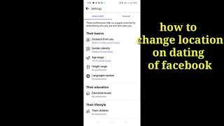 HOW TO CHANGE LOCATION OF FACEBOOK DATING APPS