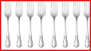 Oneida Chateau Fine Flatware Set, 18/8 Stainless, Set of 4 Salad Forks