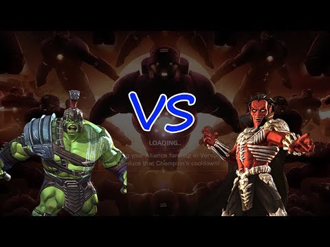 Gladiator Hulk (Ragnarok) vs Mephisto duel