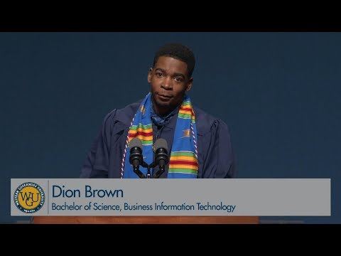 2018 WGU Regional Commencement in Indianapolis, IN - Graduate Speaker Dion Brown