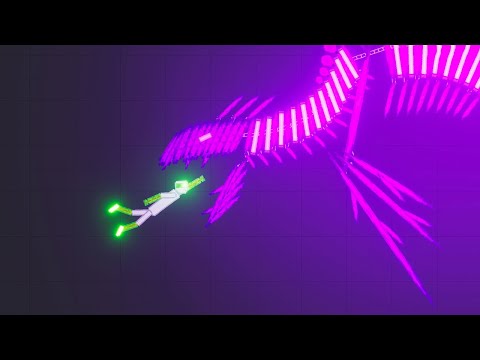 Superhuman with Full Immortality Attack Purple Monsters in People Playground (5)