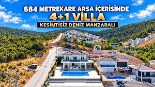 Kesintisiz deniz manzarasıyla büyüleyen villa!684 m² arsada özel havuzlu 4+1 vil