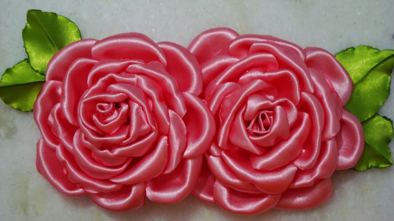 😱🌹😍ROSA DE CETIM - APRENDA À FAZER e MONTAR a ROSA Lindaa número 3 PASSO à PASSO!!😍🌹😱😱