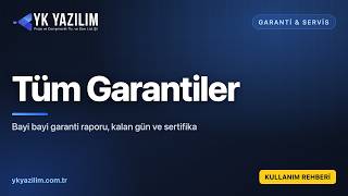Şirket Genelinde Garanti Raporu | YK Portal ERP — Tüm Garantiler