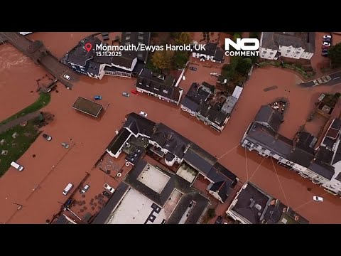 Storm Claudia clean-up begins in UK villages Ewyas Harold and Monmouth after flooding