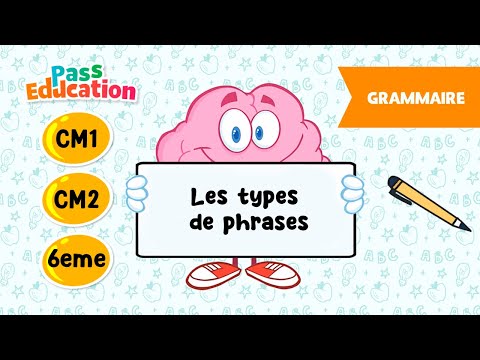 Les types de phrases - CM1, CM2 et 6ème - Vidéo pédagogique