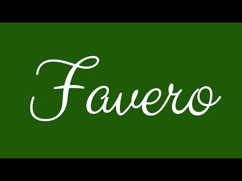 Learn how to Write the Name Favero Signature Style in Cursive Writing