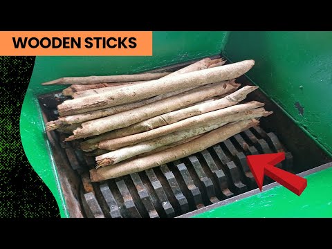 Wooden Sticks vs Fast Shredder Machine | The Best Food For Shredding ASMR