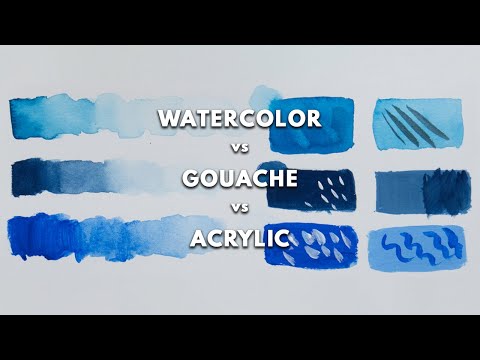 Gouache vs Watercolor vs Acrylic Paint 🎨 The Ultimate Comparison