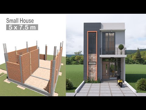 Build a beautiful and comfortable small house 5 x 7.5 meters