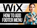 So Fügen Sie Ein Fußzeilenmenü In Wix Hinzu