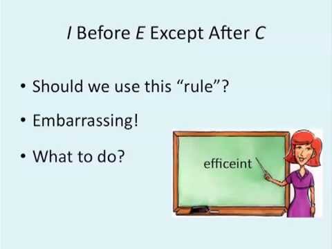 I Before E except after C?