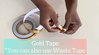 MY DIY GOLD STRIP IDEA FOR A TOWER TABLE FOR THE LIVING ROOM DIY HIGH END Table
