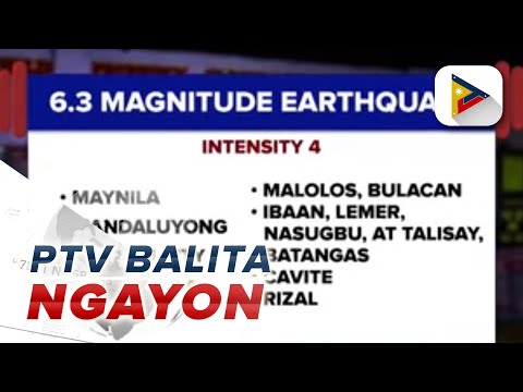 Calatagan, Batangas, niyanig ng magnitude 6.3 na lindol
