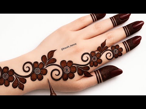 Very simple unique style mehndi design for back hand|new easy mehndi design 2025 | mehandi designs|