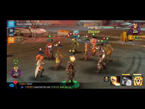 War Offense - 318k Supernatural vs 377k Sinister 6 - Marvel Strike Force