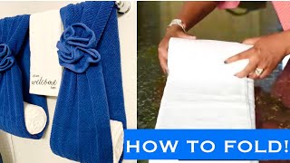 BATHROOM DECORATING IDEA -  DECORATIVE TOWEL FOLDING