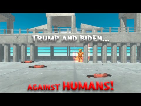 TRUMP and BIDEN vs ALL Human Unit - Animal Revolt Battle Simulator - EPICARENA